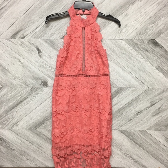 Bardot | Noni Halter Dress Bright Melon Size 8/M - Picture 6 of 8